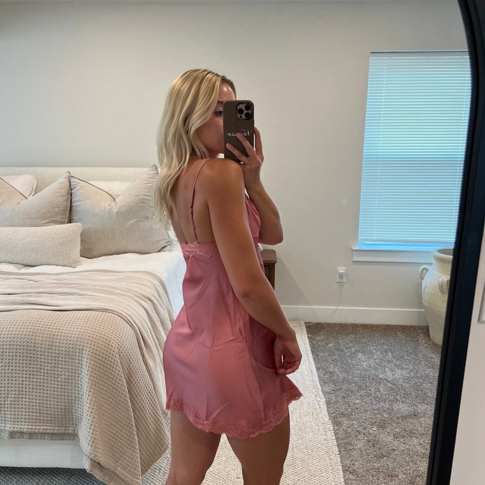 Princess Polly Pink Lace Slip Mini Dress - Picture 3 of 3